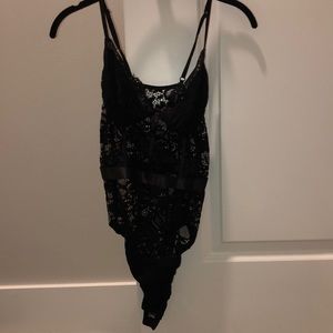 black lace bodysuit
